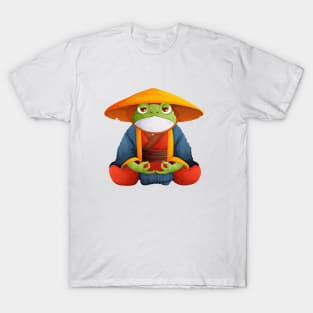 Toad Kung Fu Master in Kimono and Straw Hat T-Shirt